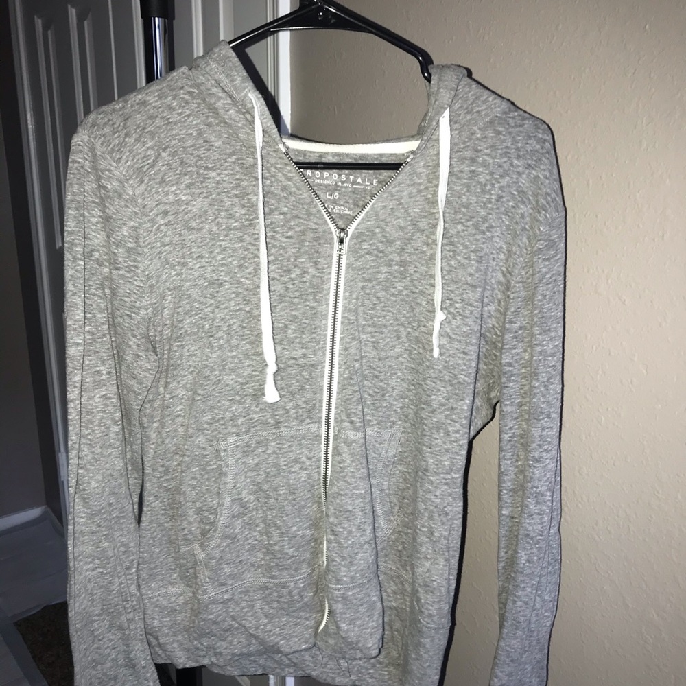 Grey Aeropostale zip up hoodie